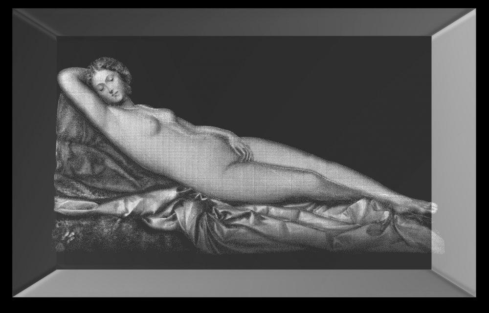 3D Glasquader   Schlummernde Venus von Giorgione