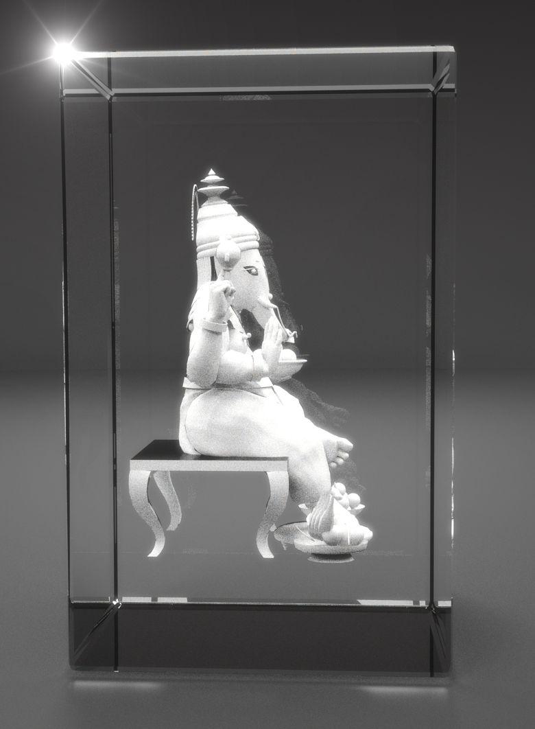 3D Glasquader   Motiv: Ganesha