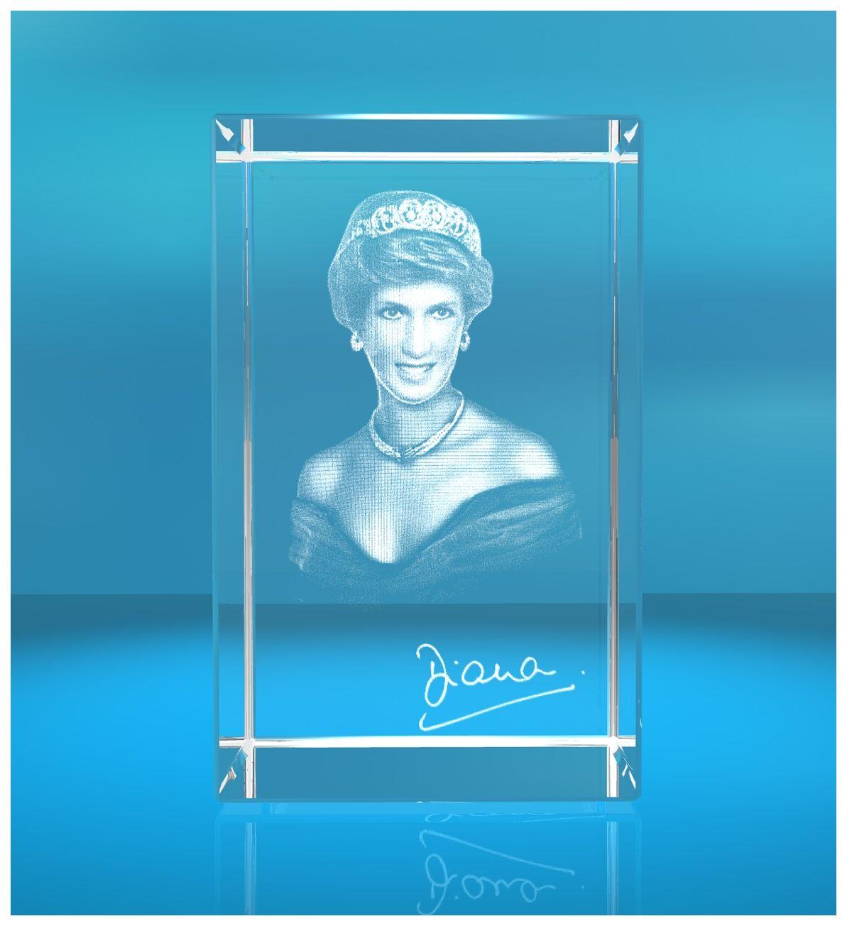 3D Glasquader I 3D Autogramm I Lady Diana I Princess of Wales