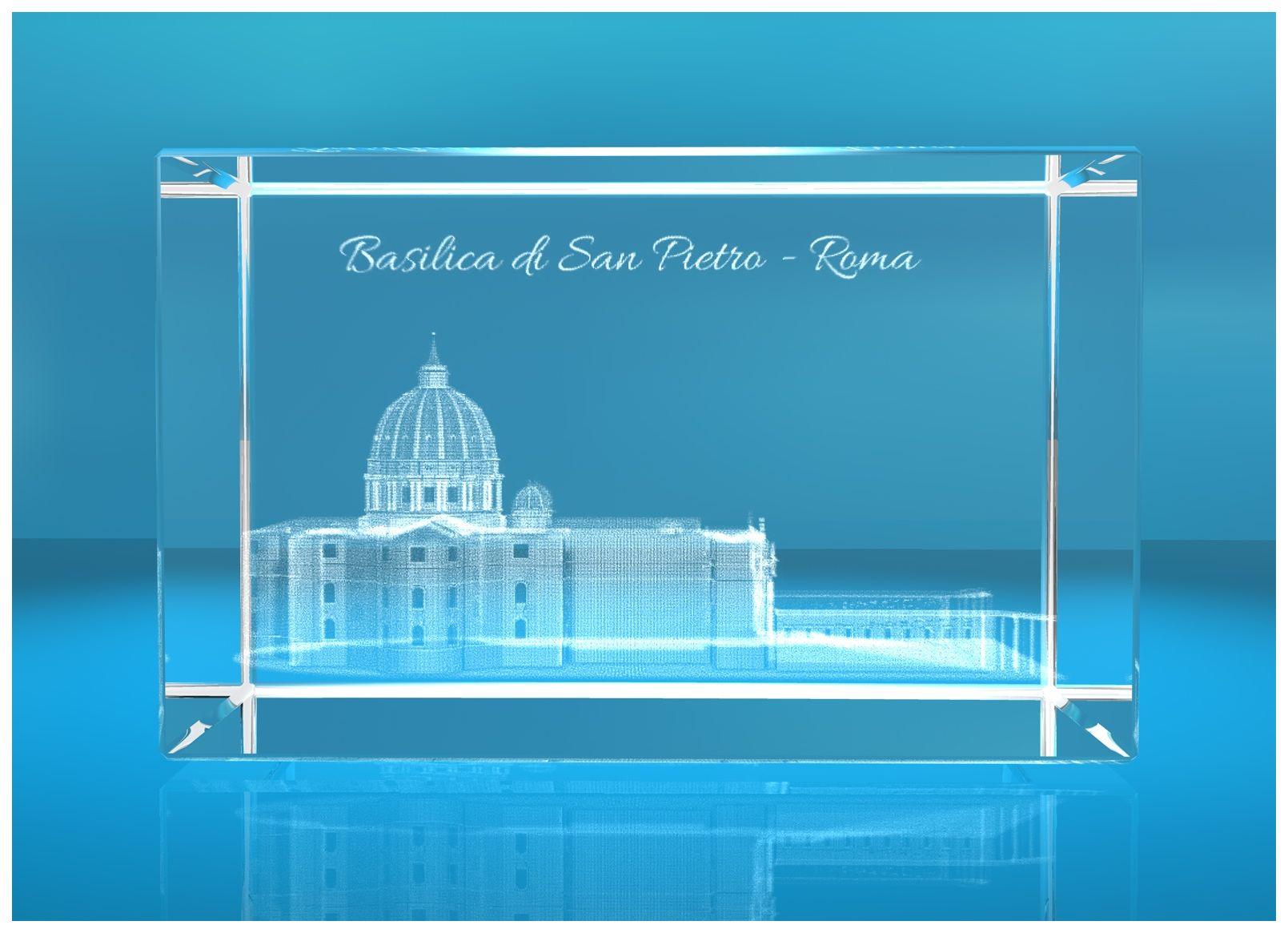 3D Glasquader   Motiv: Basilica di San Pietro Roma / Petersdom Rom